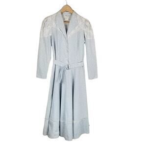 Vintage Annie Rose Clothing Women's Prairie Long Sleeve Midi Dress Size 8